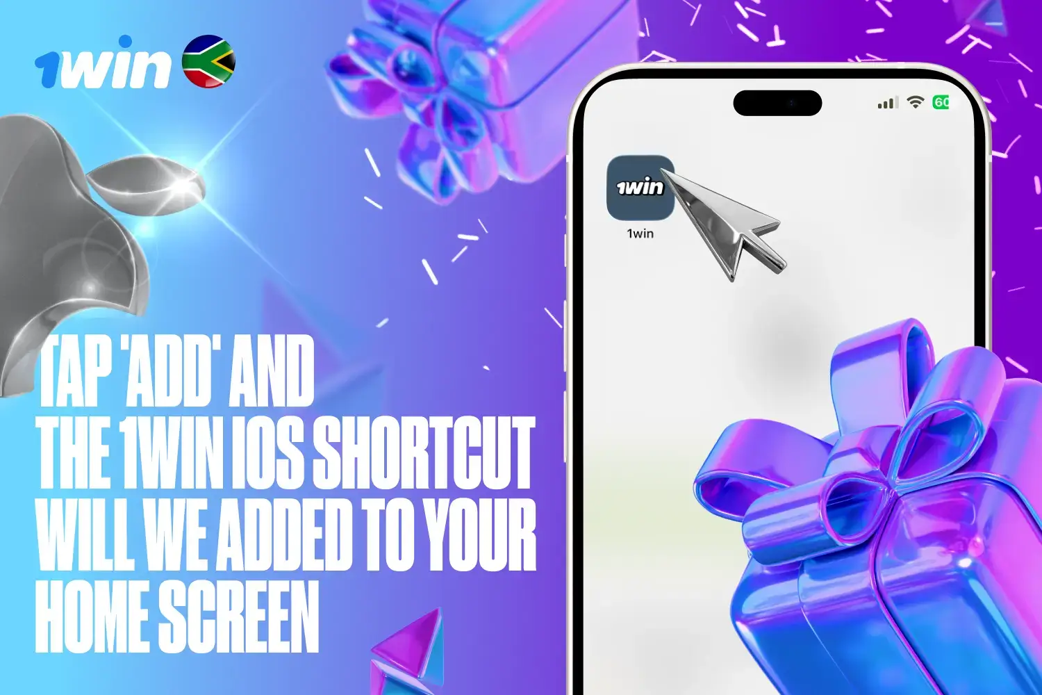 Step 2 selecting the Add to Home Screen option for 1win PWA