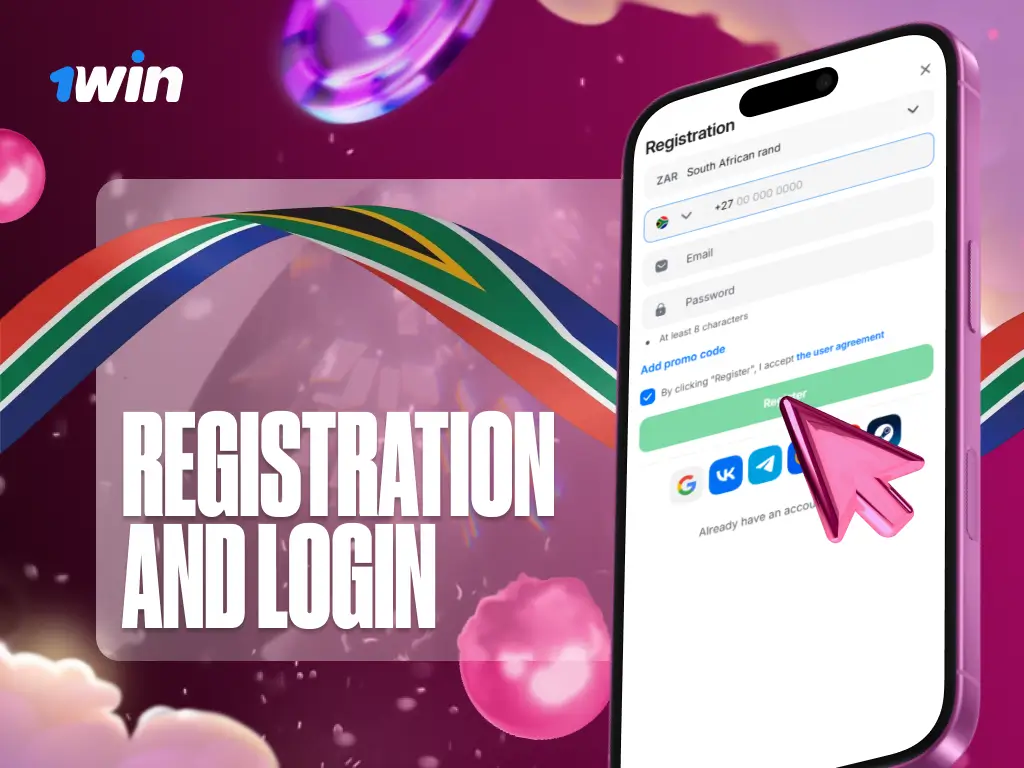 Login interface on 1win showing fields for email and password